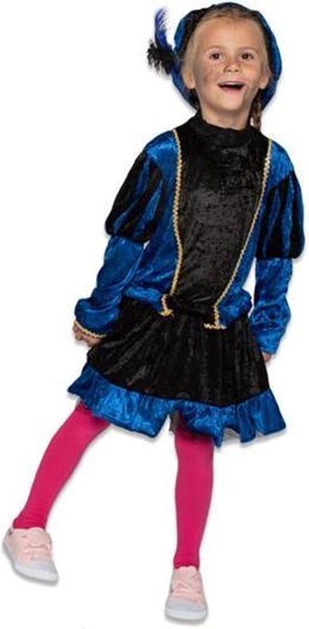 Pietenjurkje met petticoat blauw (mt 128)