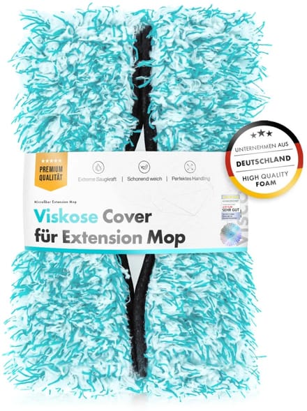 ChemicalWorkz® - Microfiber Extension Mop - Viscose Cover - Blue