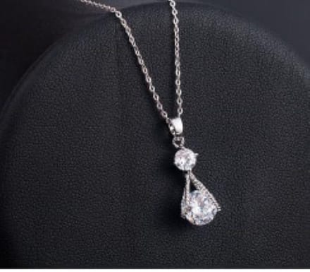 Ketting met hanger zirkoon (644)