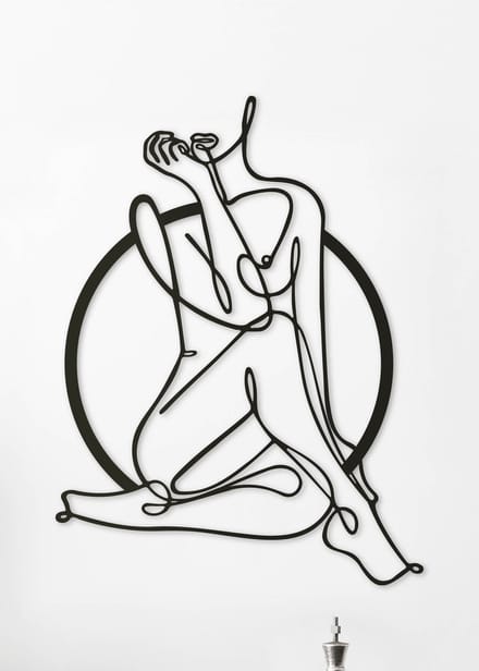 Wanddecoratie | woman in circle - L (45x60cm)