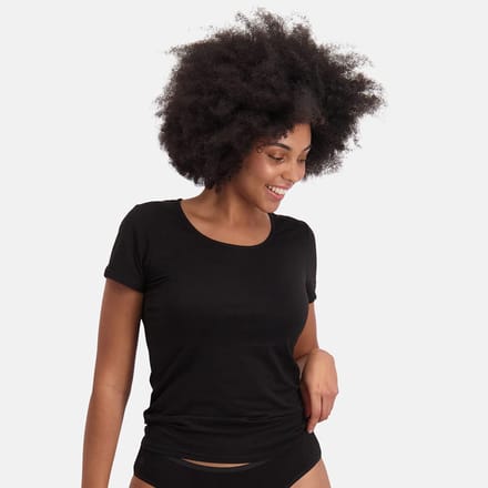 Comfortabel & Zijdezacht Bamboo Basics T-shirts Kate (2-pack) - Zwart - XXL