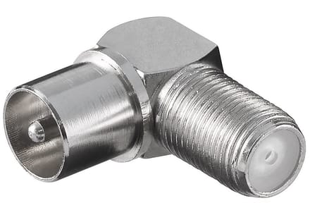 F (v) - Coax IEC (m) haakse adapter