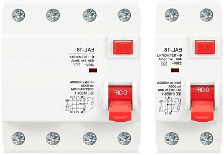 Aardlekschakelaar - Differentiële schakelaar - Elektrische veiligheid - Type A elektromagnetisch - 30mA - Grijs