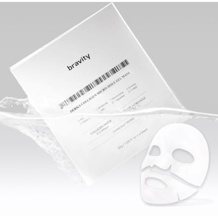 Bravity Derma Collageen Microgaatjes Gel Masker 4 Vellen NONE white
