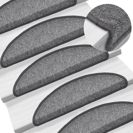 vidaXL - Trapmatten - 10 - st - 56 - x - 17 - x - 3 - cm - Non-Slip - Donkergrijs