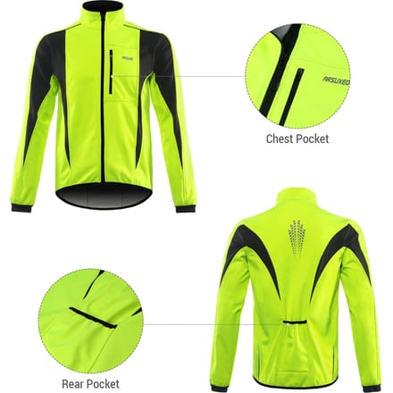Winter Warm UP Fietsjack Ademend Fiets Buitenjas Winddicht Waterdicht Fietsjack groen