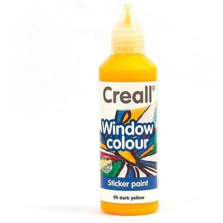 Peinture repositionnable pour vitres Creall Glass 80 ml - jaune foncé