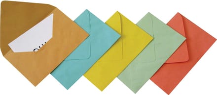 GPV enveloppen 90 x 140 mm, blauw, zonder gom