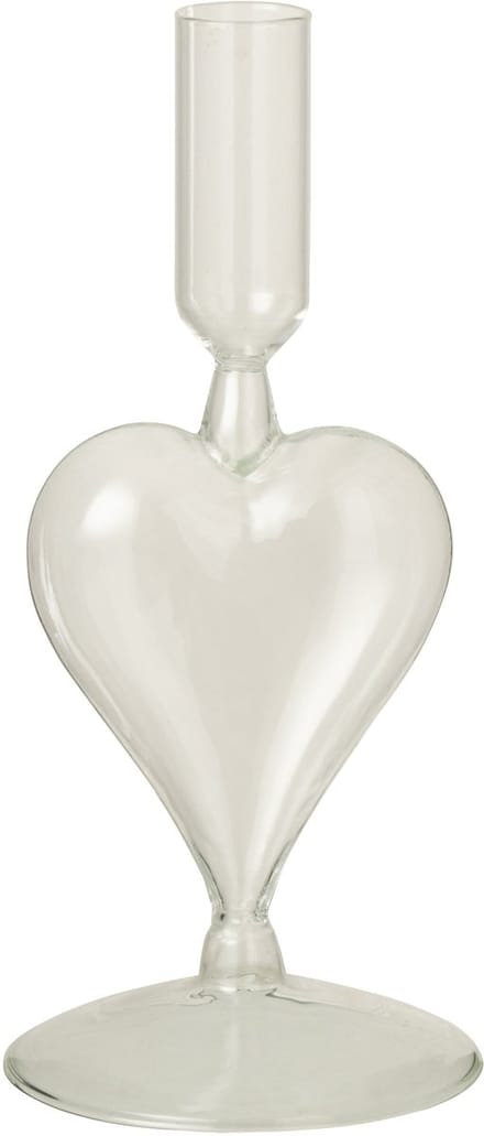 J-Line kaarshouder Hart - glas - transparant