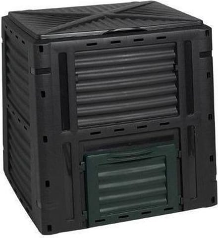 Compost Afval GFT Bak - PVC - Zwart - 450 Liter - Vierkant