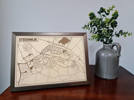 Decoratief Beeld - Houten Van Steenwijk - Hout - Bekroned - Bruin - 21 X 30 Cm