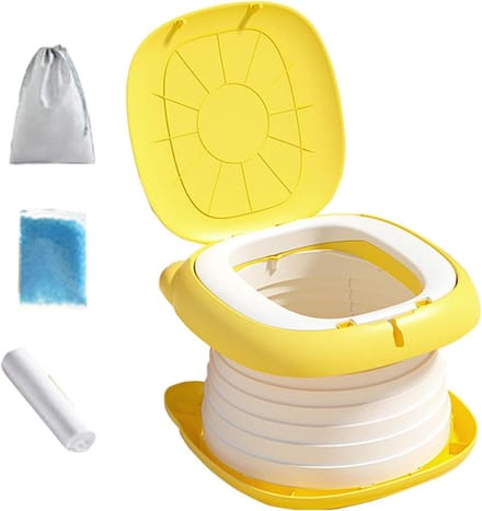 Reispotje Kind - Draagbaar Toilet - Zindelijkheidstraining Onderweg - Opvouwbaar Ontwerp - 24 x 17 cm - Eend