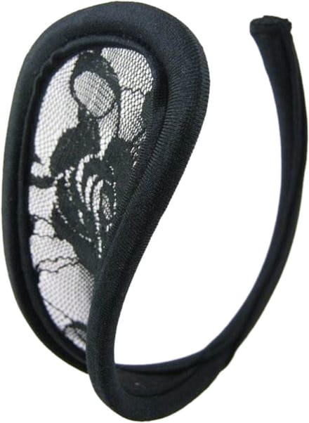 Zeloria C-String met Kant – Naadloze Onzichtbare Slip zonder Bandjes – Zwart