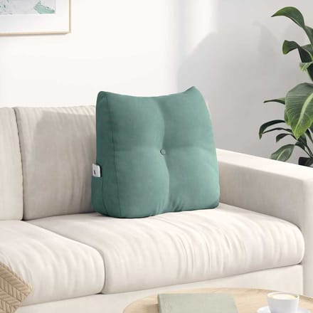 vidaXL - Rugkussen - Zeegroen - 45 - x - 24 - x - 50 - cm - Fluweel