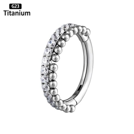 Piercing titanium steentjes en balletjes 1.2x8 - zilver - LMPiercings