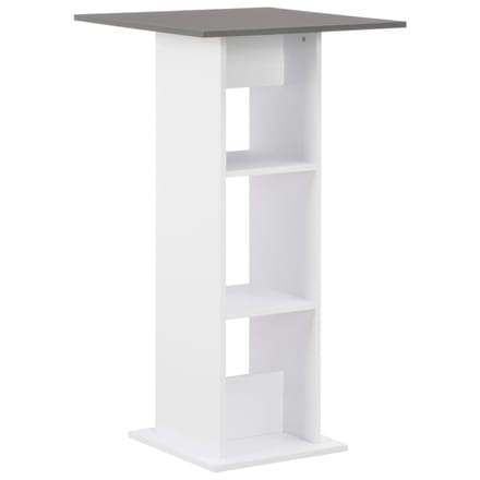 vidaXL - Bartafel - 60x60x110 - cm - wit - en - antracietgrijs