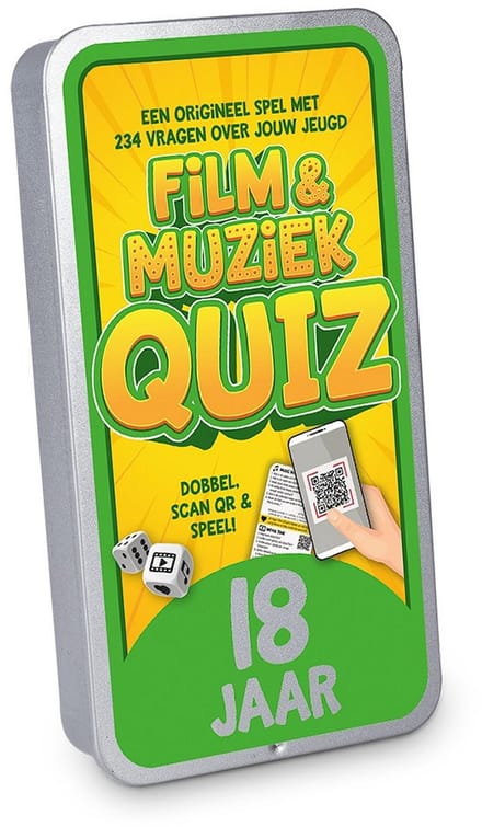 Spel - Film & muziek quiz - 18 jaar