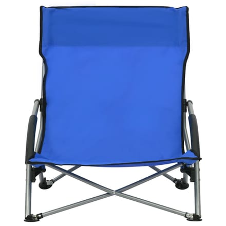vidaXL - Opklapbare - stoelen, - 2 - stuks, - blauwe - stof