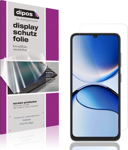 dipos – 4x Beschermfolie geschikt voor Hotwav A16 Pro Max | Krasbestendige & heldere Screenprotector Ultra-Thin
