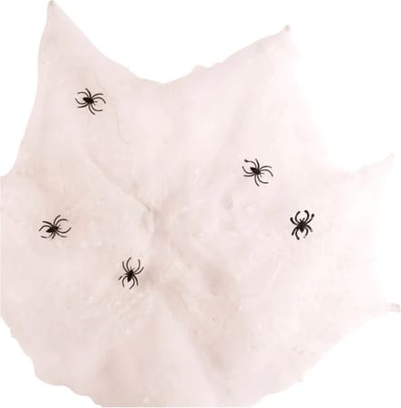 Halloween spinnenweb met 6 spinnetjes | 80g | Halloween | Halloween decoratie |