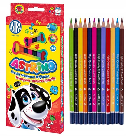 Astra Astrino Driehoekige Kleurpotloden - 12 Kleuren
