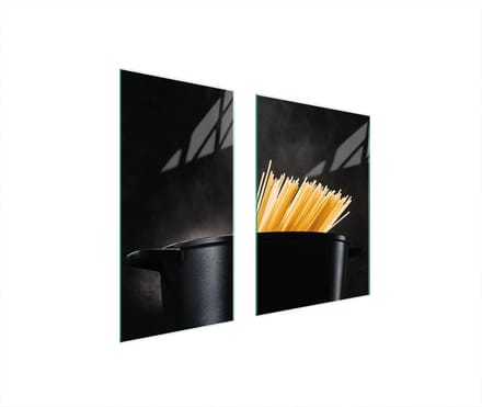 TMK ArtDeko - Snijplank - 75x52 cm - Geharde Glas - Makaroni Motief