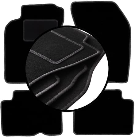 Complete set veloursmatten voor: Nissan Almera N15 hatchback, sedan (1995-2000)