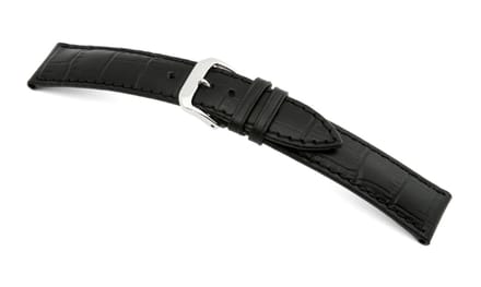 Lederband Jackson 20mm zwart met Alligatorprint