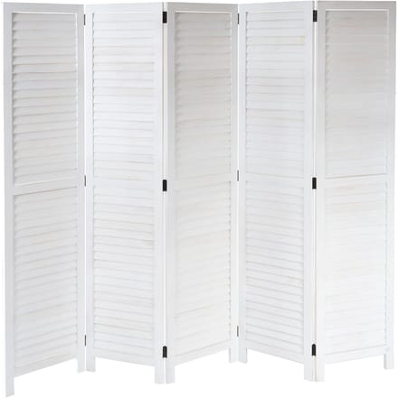 Kamerscherm MCW-C30, kamerscherm, shabby-look vintage, 170x205cm ~ wit