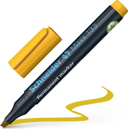 Schneider permanent marker - Maxx 133 - beitelpunt - geel - S-113305