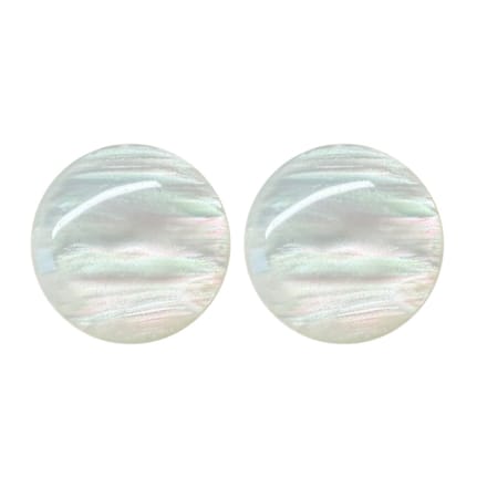 Clipoorbellen -Opaal wit -2.5 cm- extra groot- geen gaatjes- Charme Bijoux