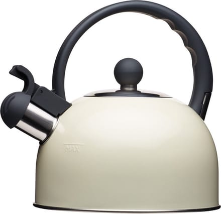 KitchenCraft Living Nostalgia Fluitketel - Metaal Antiek Crèmekleurig 1,3 Liter