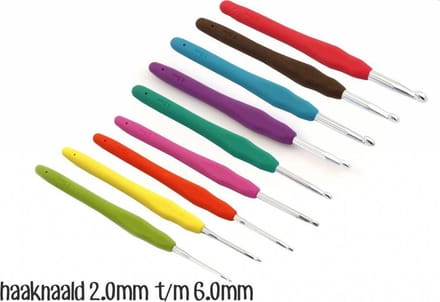 Soft grip Opry haaknaalden Set (9 naalden) 2,0mm - 6,0mm