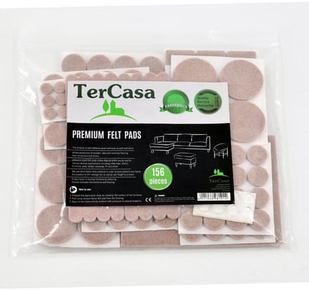 TerCasa viltglijders set grijs 164-delig