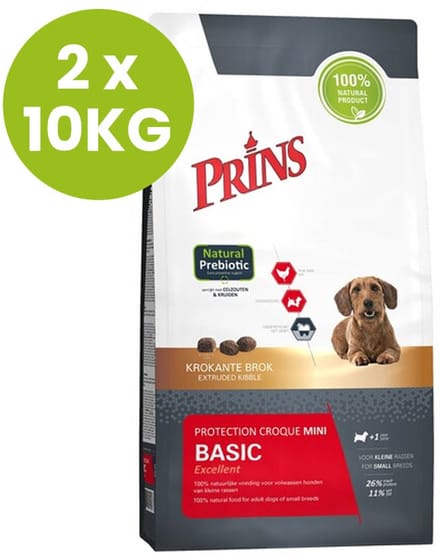 Prins Protection Croque Mini Basic Excellent - Hondenvoer - 2 x 10KG