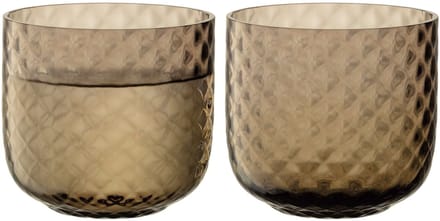 L.S.A. - Dapple Waterglas 300 ml Set van 2 Stuks Earth Brown - Glas - Bruin