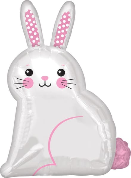 Folieballon Konijn Ballon Bunny 55 Cm Folie Wit Amscan