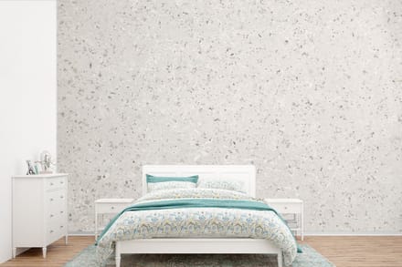 Behang - Fotobehang Graniet - Grijs - Patroon - Design - Wit - Breedte 420 cm x hoogte 280 cm