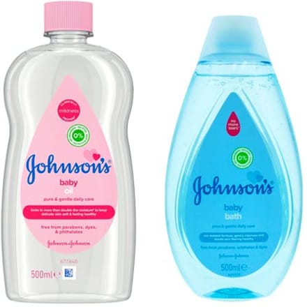 Johnson's Original Baby Oil + Baby Bath 500 ml + 500 ml
