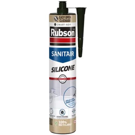 Rubson Silicone Sanitair Zwart 280ml