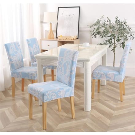 Housse de chaise en Spandex, élastique, extensible, pour salle à manger, imprimé Floral, multifonction, universelle, universelle 1piece gray