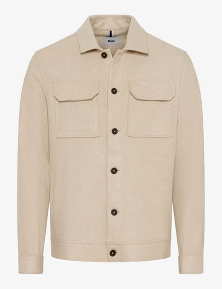 Brax Heren Shirt  Style SANTIAGO oat, crèmewit, maat S