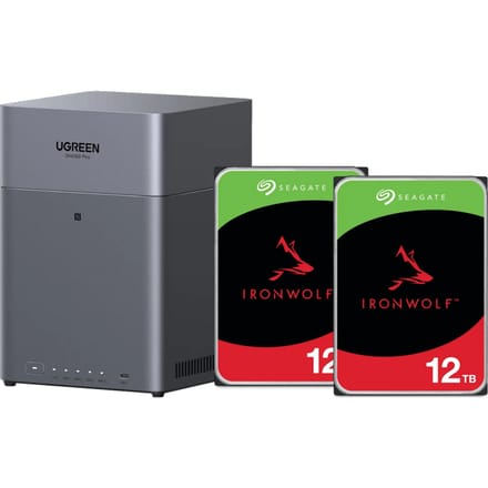 UGREEN NASync DH4300 + Seagate Ironwolf 12TB Duo Pack