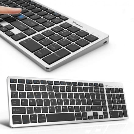 Trendfield Draadloos Toetsenbord - Bluetooth Keyboard - Stille Toetsen - Oplaadbaar - Qwerty - Space Grey