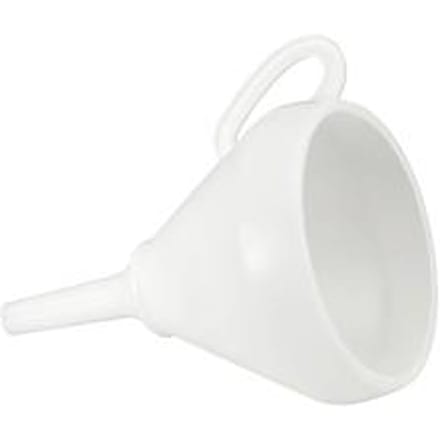 Universele trechter, Ø 350 mm, polyethyleen (HDPE), voedselveilig, met zeef, overlooprand en handvat