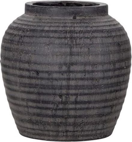 House Doctor Bloempot Hafa grijs/ bruin terracotta Ø26x26cm