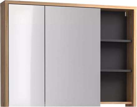 Vente-unique Badkamer muurkast - Naturel kleur - 100 cm - PURNAL