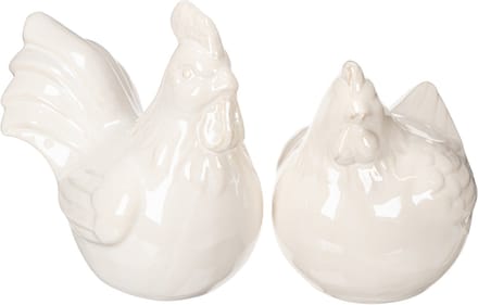 Kippenfiguurtje, glanzend geglazuurd, voor moderne woondecoratie, 17 c