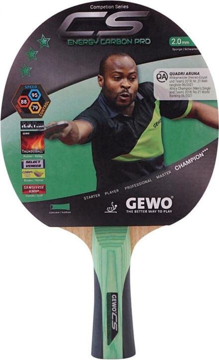 Gewo Tafeltennisbatje CS Energy Carbon Pro