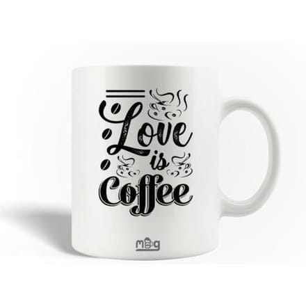 Keramische Mok - Homer Simpson - Liefde is Koffie - 30cl - Vaatwasmachinebestendig - Wit